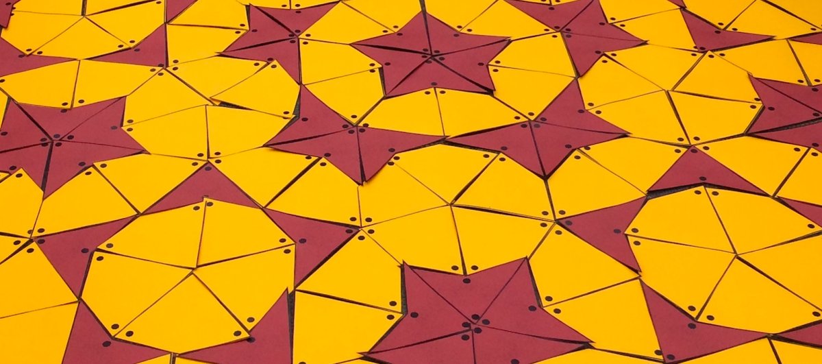 Maroon and Gold Penrose Tiles