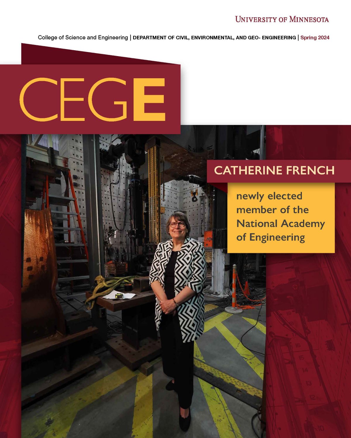 Catherine French, NAE, on cover of the CEGE magazine