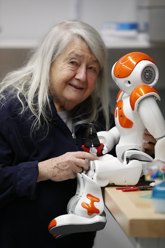 Maria Gini with robot
