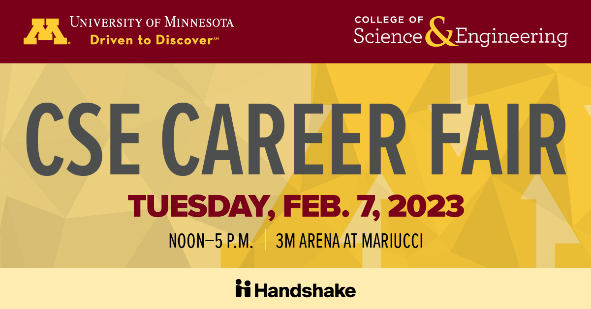 CSE Career Fair date and time infographic
