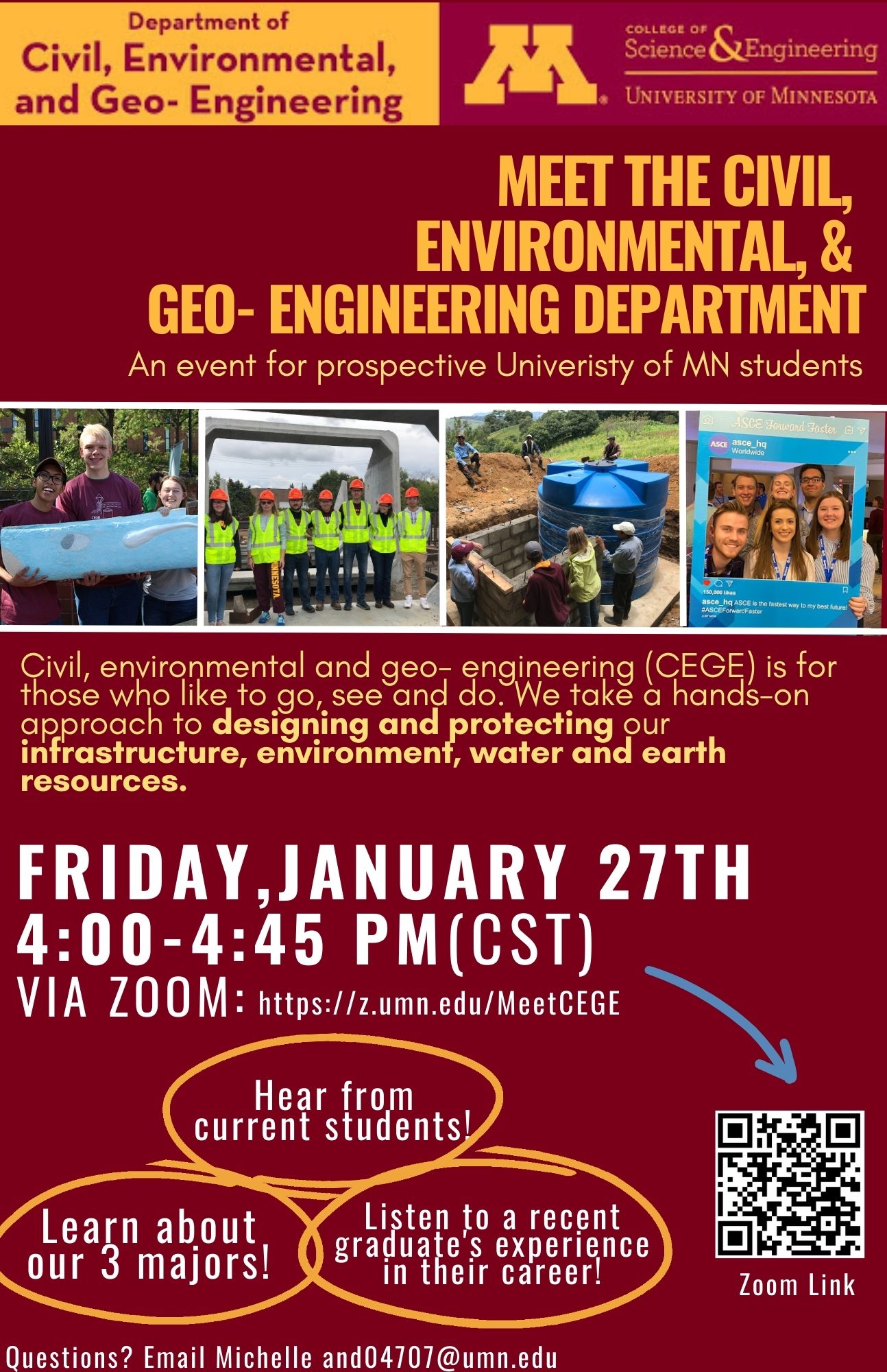 Meet CEGE Event on Jan 27 via zoom https:/z.umm.edu/MeetCEGE