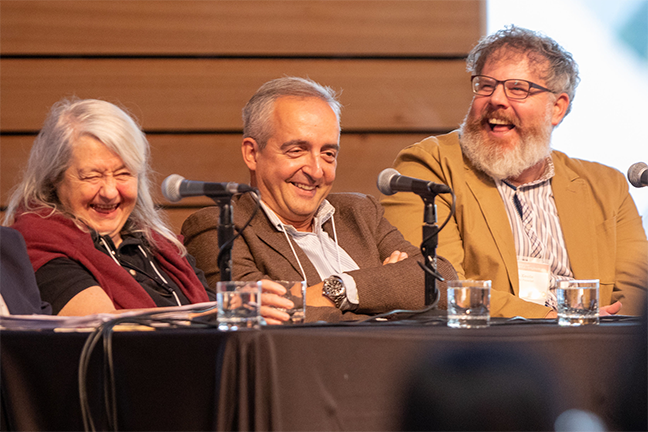 Three CS&E faculty members on a panel
