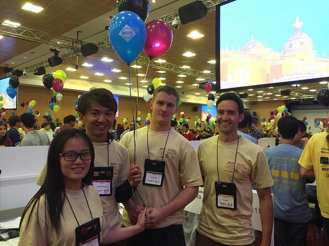 UMN students at the ACM ICPC competition in 2015
