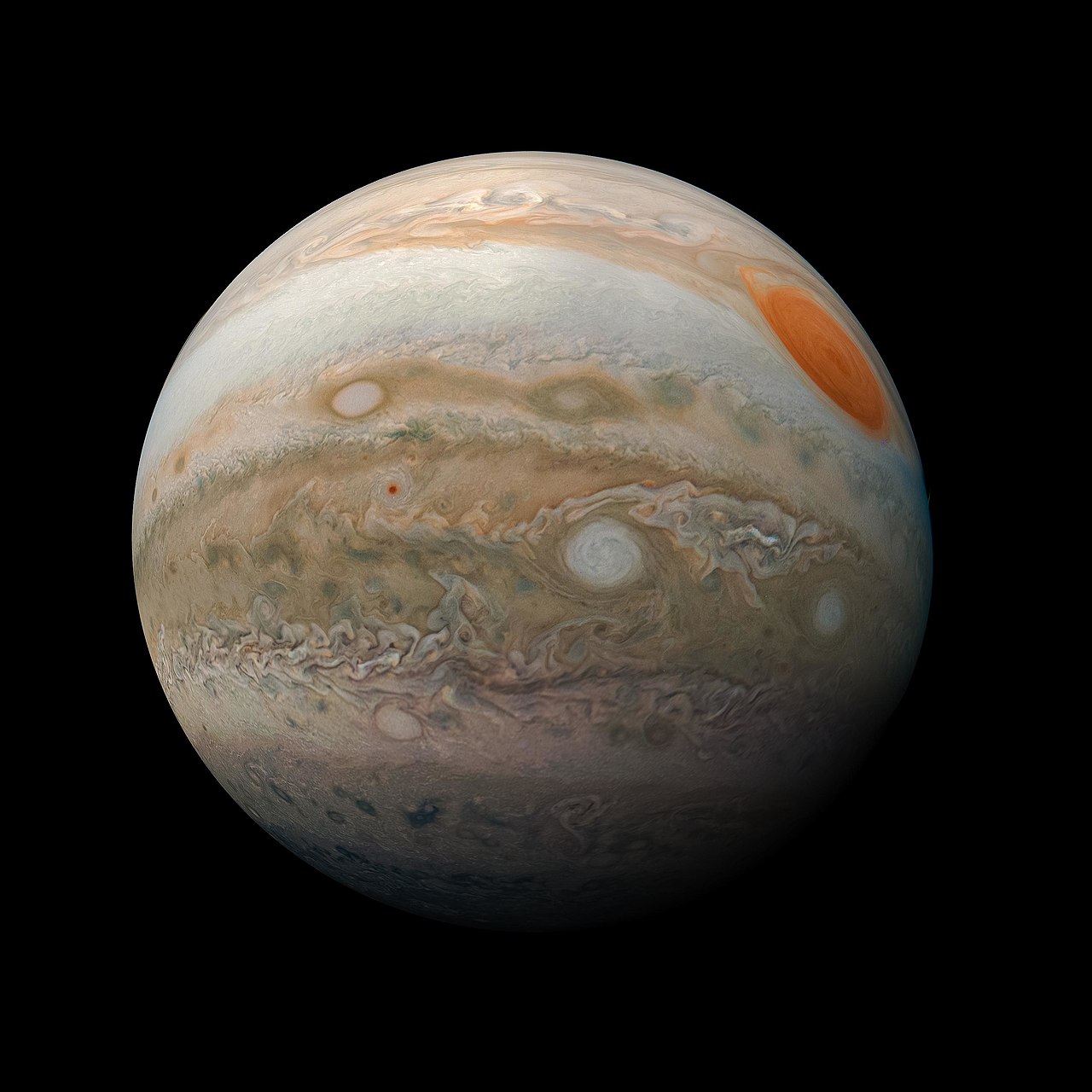 Image of Jupiter Taken by JunoCam, courtesy of NASA