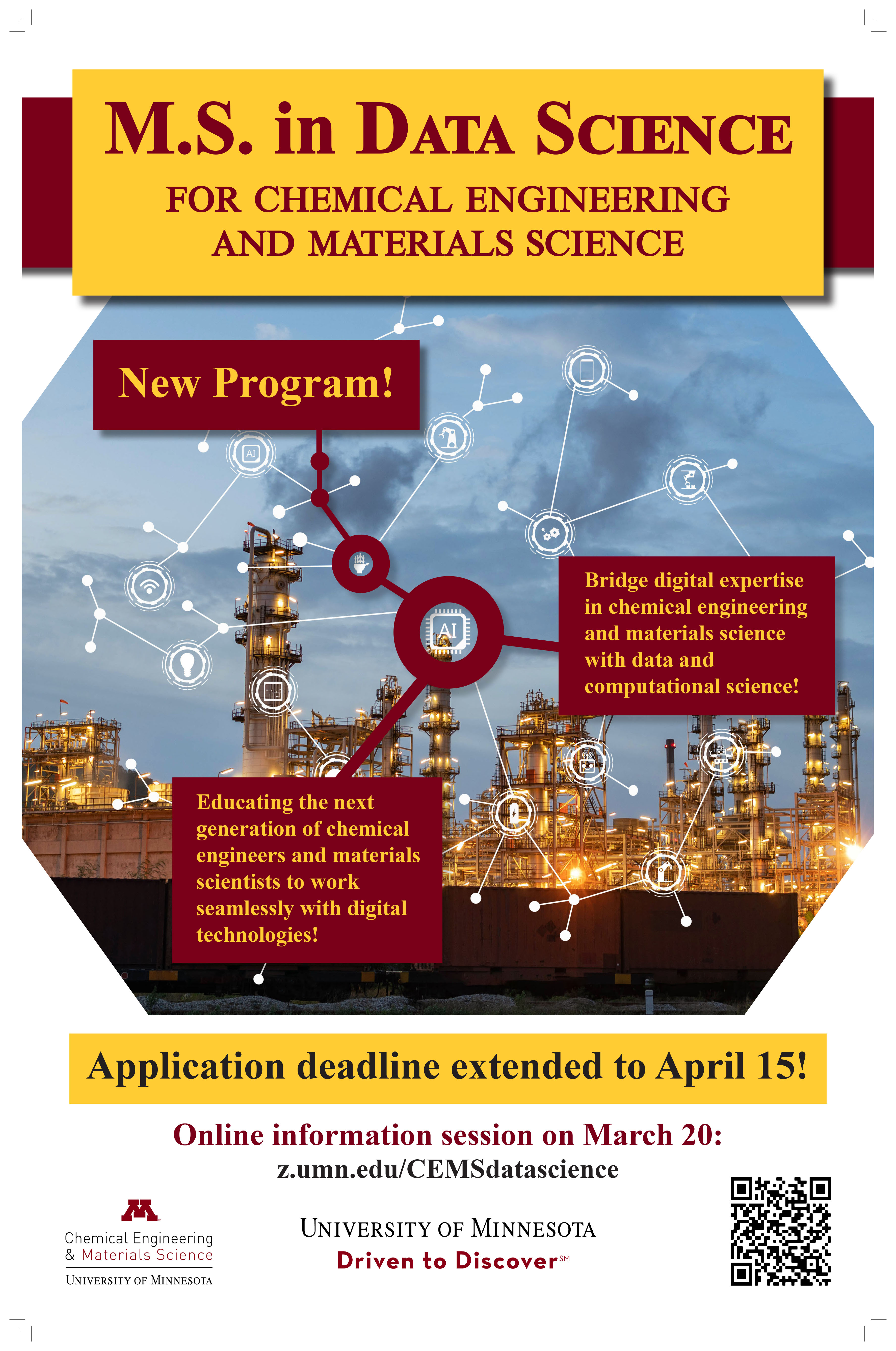 Poster with text and image of a refinery