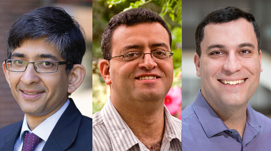 CSE professors Aditya Bhan, Mohamed Mokbel, and Rafael Fernandes