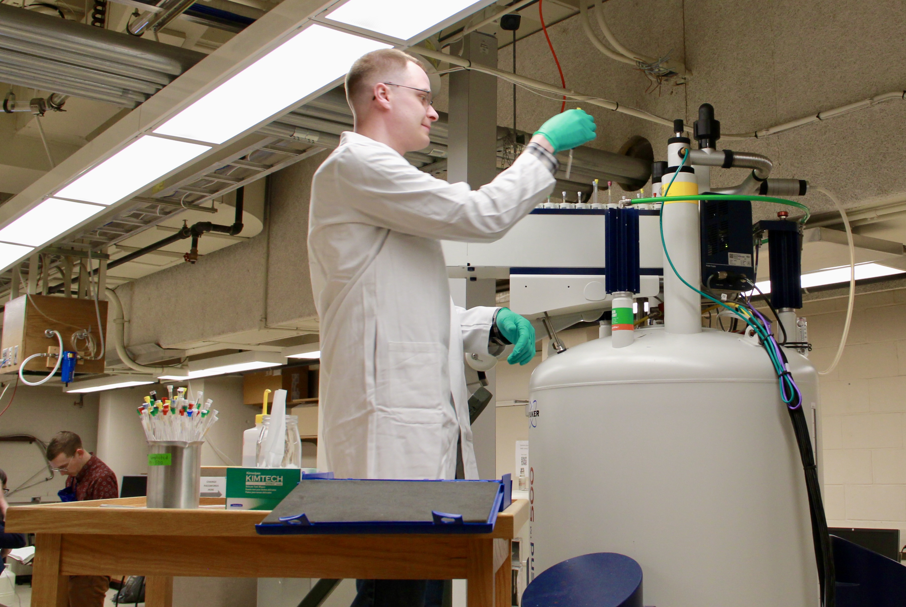 Thomas Smith in NMR Lab