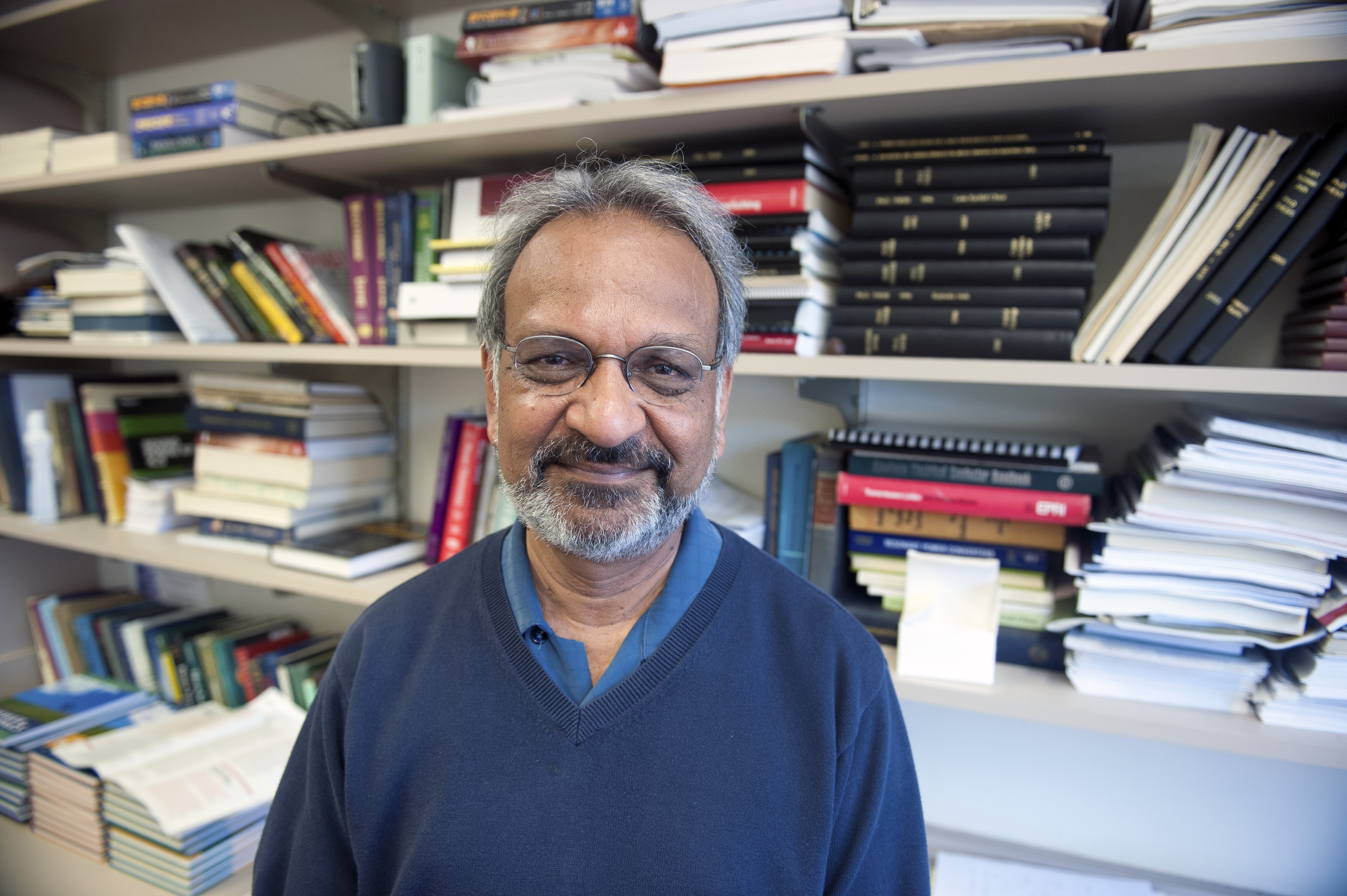 Professor Ned Mohan in his office