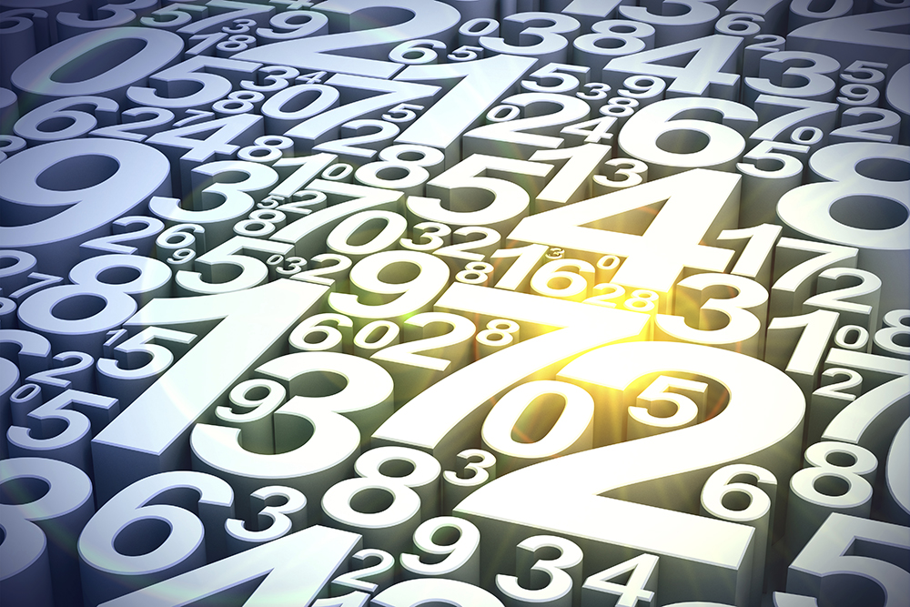 numbers stock image