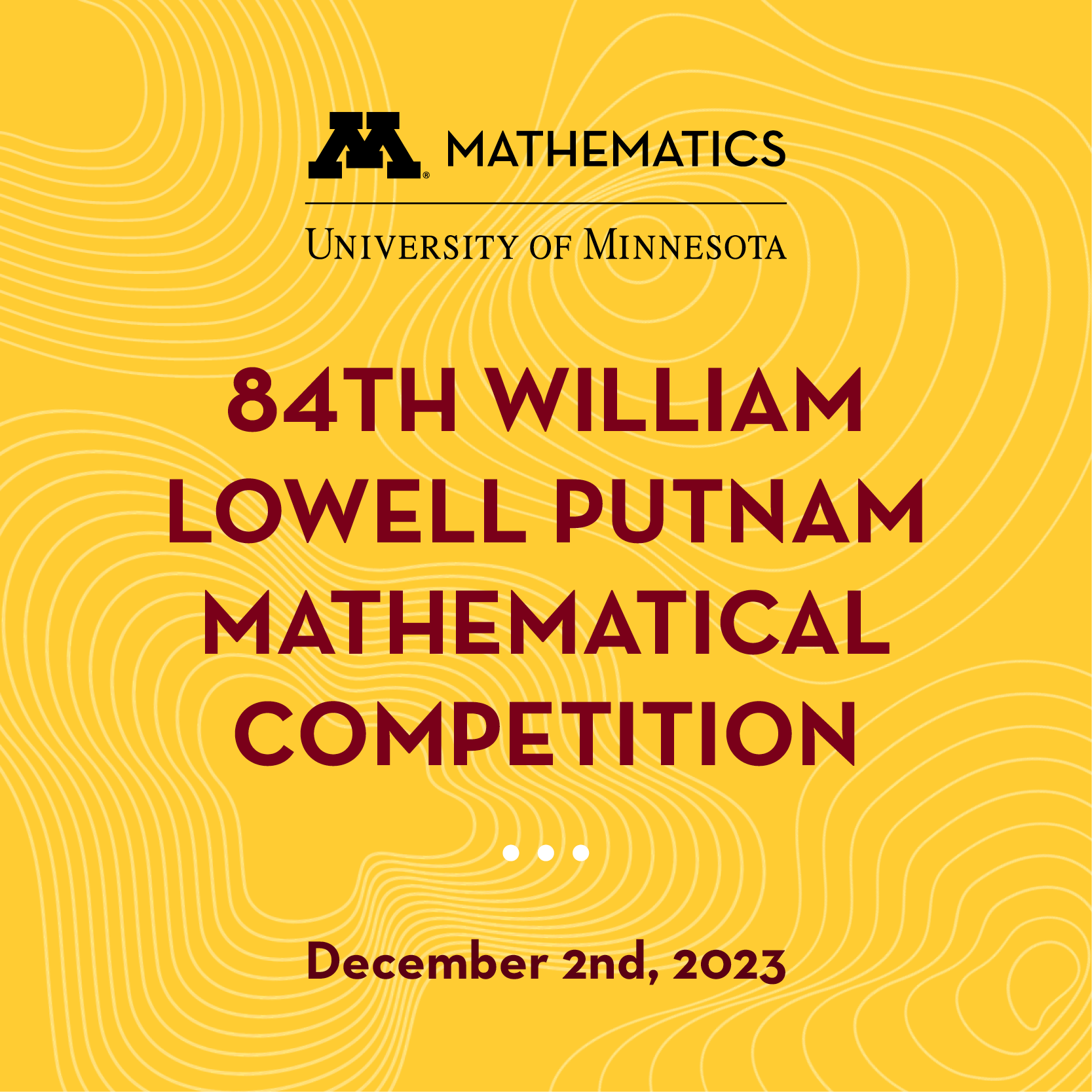 William Lowell Putnam Mathematical Competition 2023 maroon and gold graphic