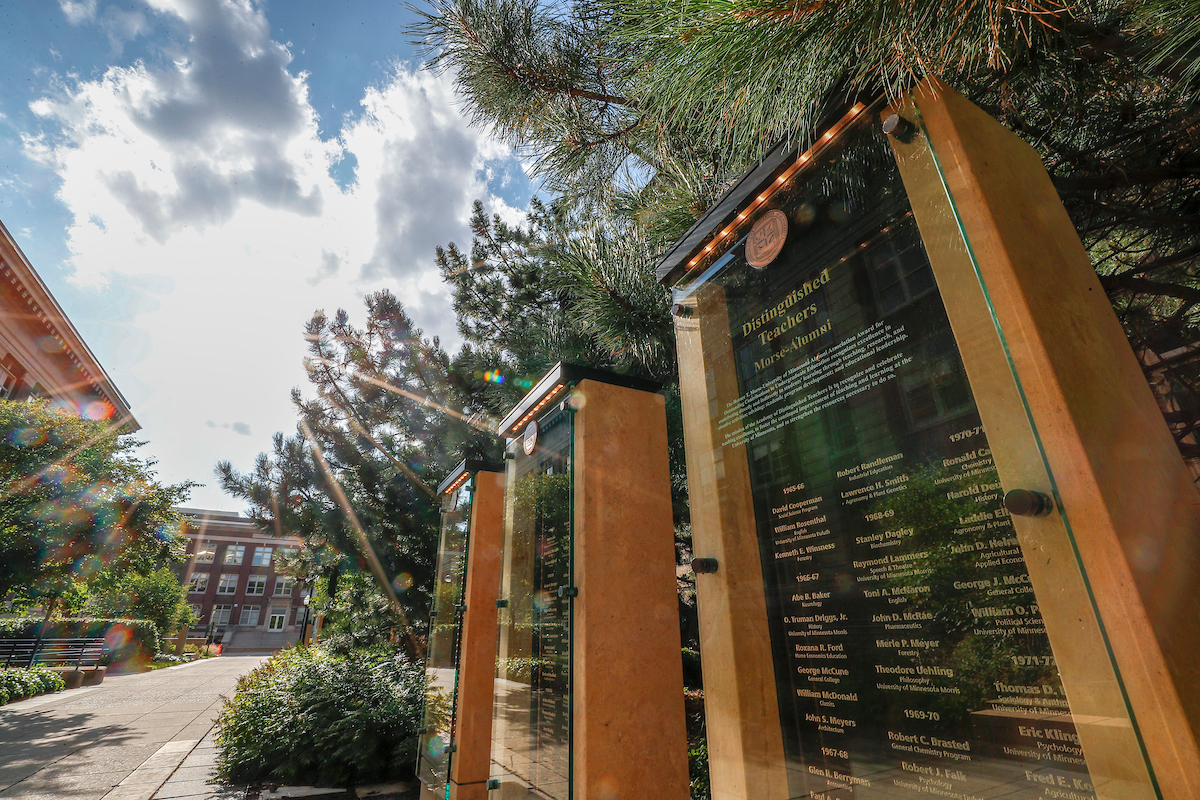 Scholars Walk monument for Morse-Alumni winners