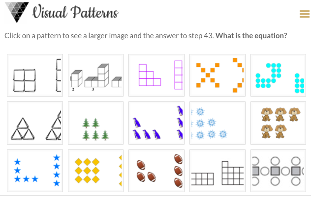 Screenshot of Visual Patterns Website