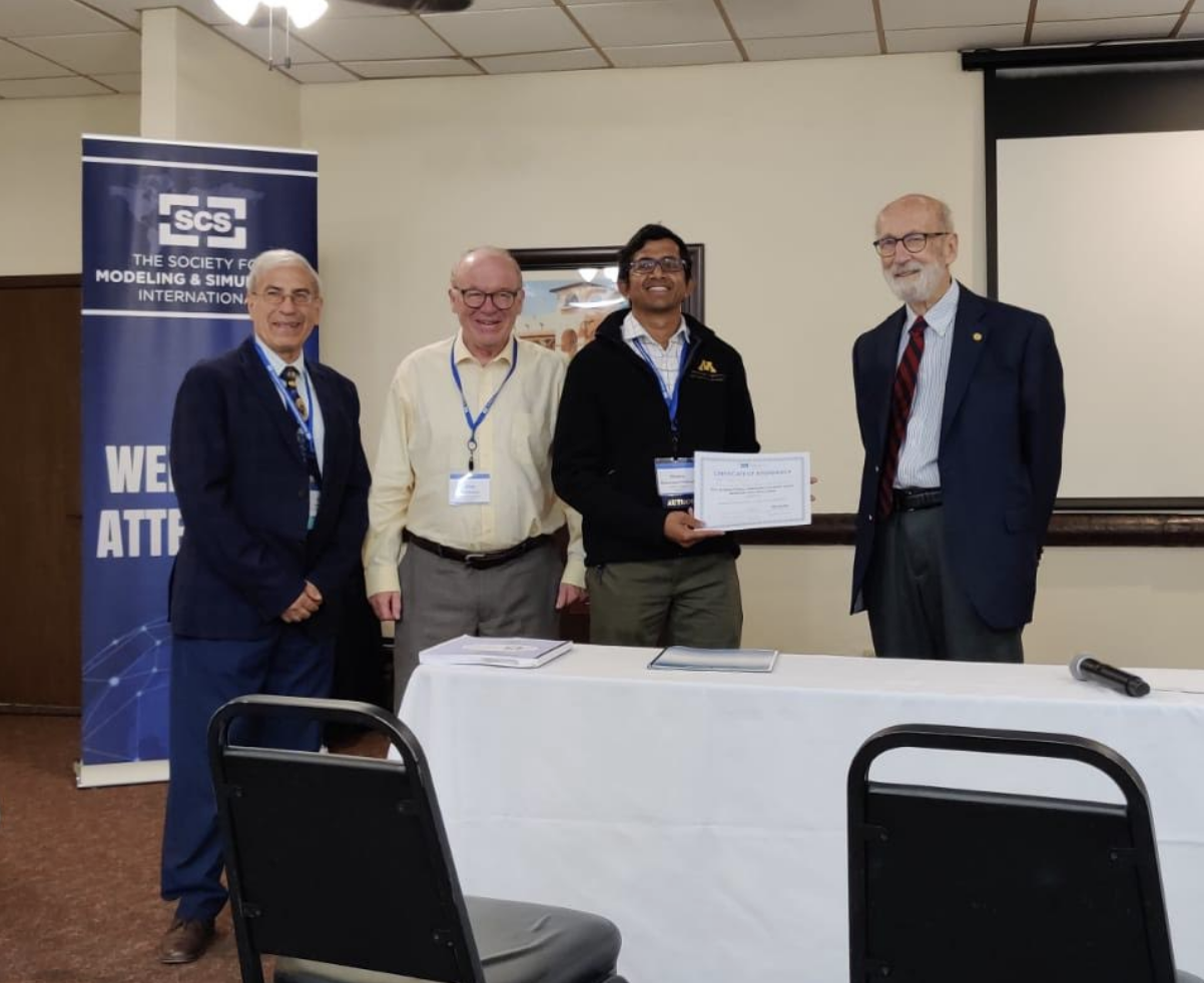 Biswa Mohanty and Kim Stelson receive best paper award at a conference