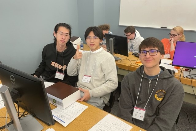 Team Golden Gopher poses for photo during ACM ICPC competition