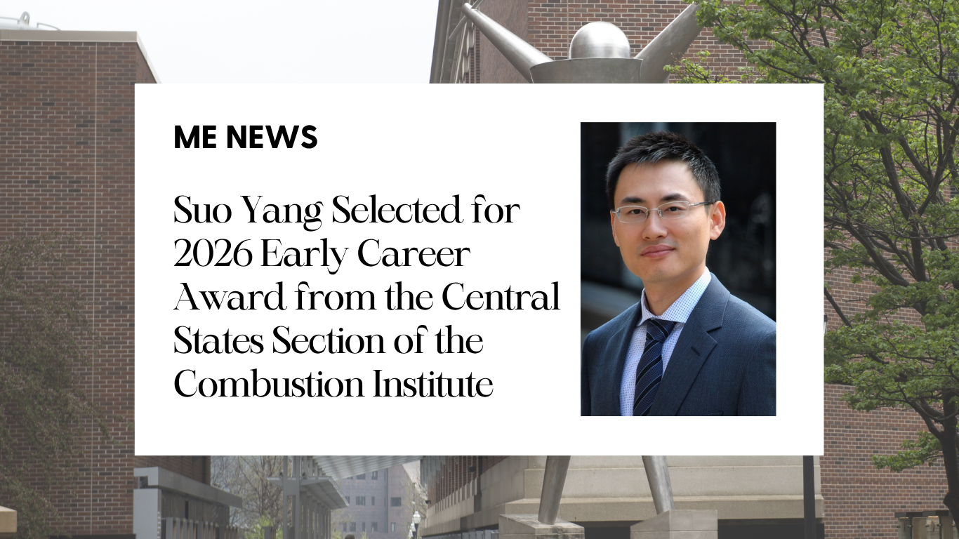 Suo Yang Selected for 2026 Early Career Award from the Central States ...