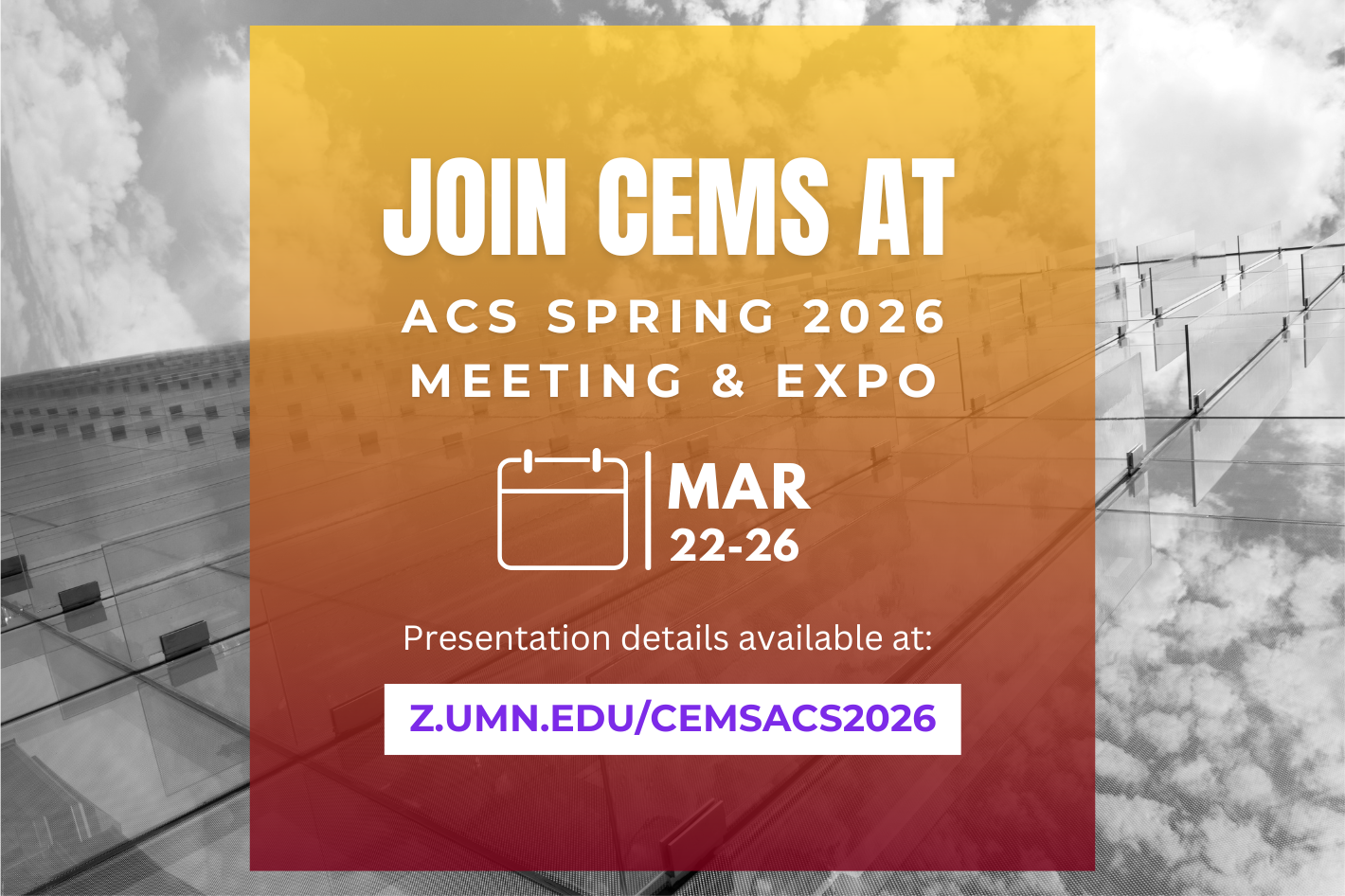Join CEMS at the ACS Spring 2026 Meeting & Expo | Department of ...