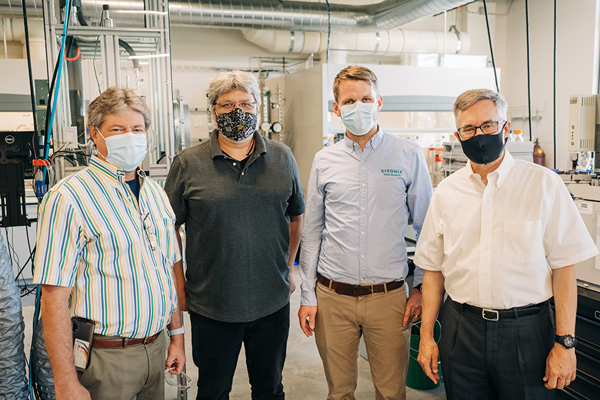 Andy Shafer (Sironix advisory board member), Paul Dauenhauer (Sironix cofounder and UMN faculty member), Christoph Krumm (Sironix CEO and cofounder), and Andy Gilicinski (Sironix advisory board member)