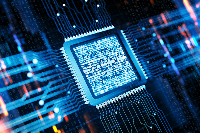 Abstract image of computer chip
