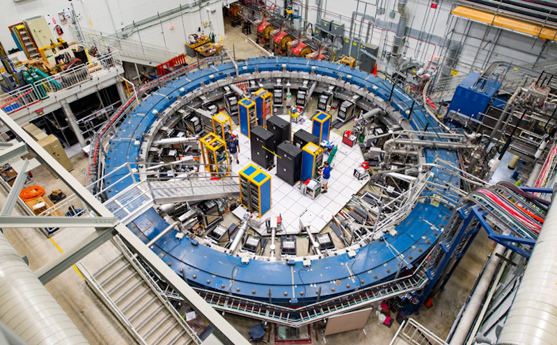 View of Fermilab’s Muon  g−2  ring