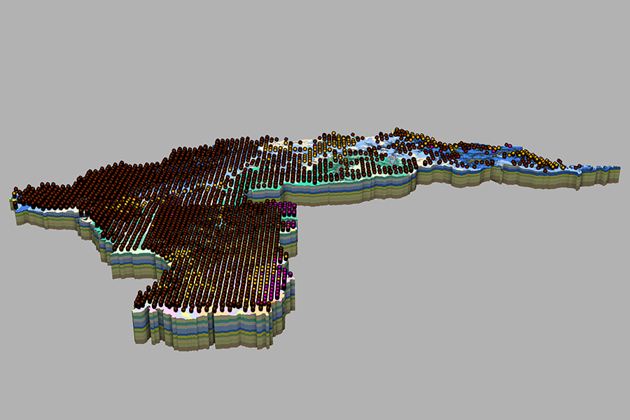 3D geologic model of the Cannon River Watershed
