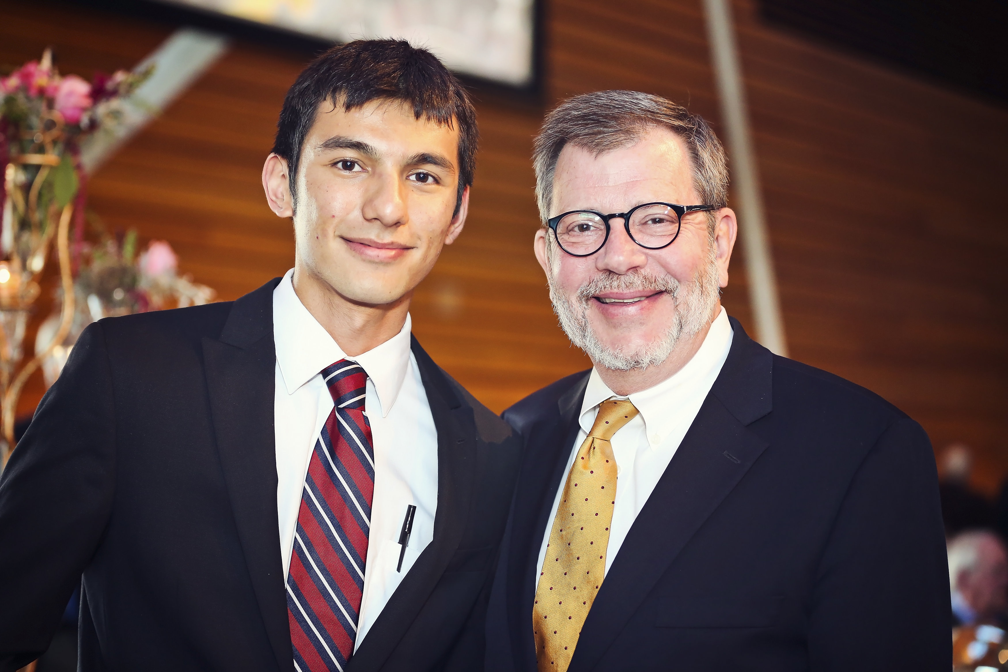 Jesse Kasim and President Eric Kaler at the Heritage Society annual dinner