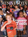 Minnesota Magazine cover page, "turning kids into future engineers"