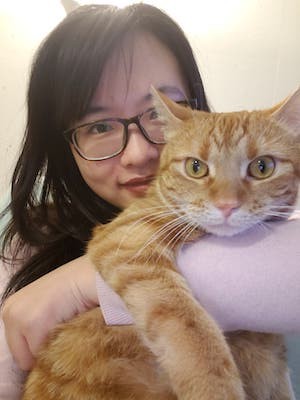 jingyi with cat