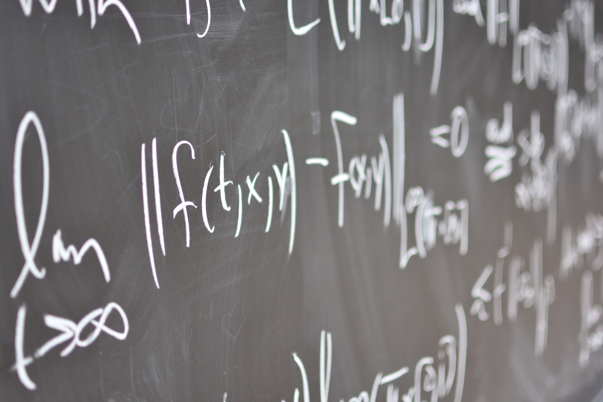 Math on a blackboard