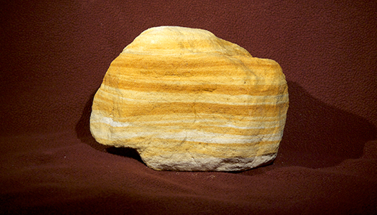 Hand sample of sandstone.