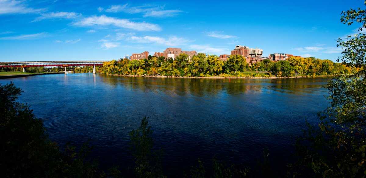 Mississippi River and University of Minnesota campus