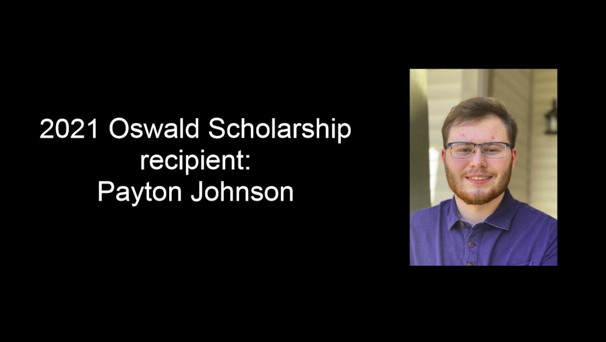 2021 Oswald Scholarship recipient