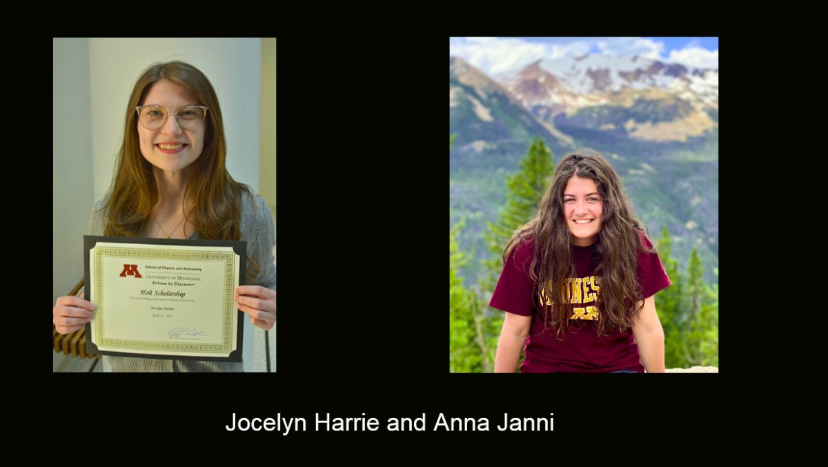 Jocelyn Harrie and Anna Janni, Holt Scholarship recipients