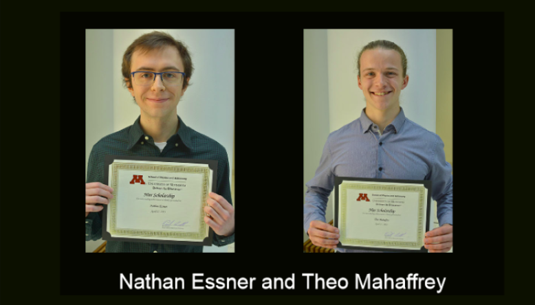 Nathan Essner, Theo Mcaffrey, Nier Scholarship recipients