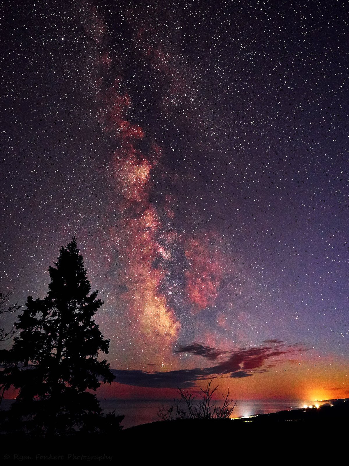 Milky Way Over Lake Superior from Leveaux Mountain