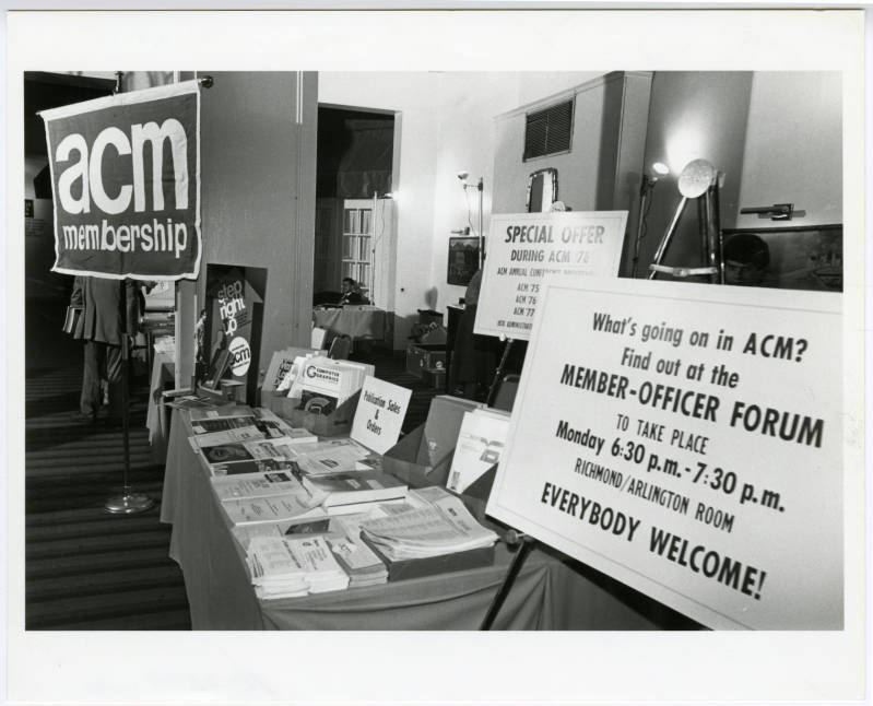 ACM Membership Booth, late 1970s