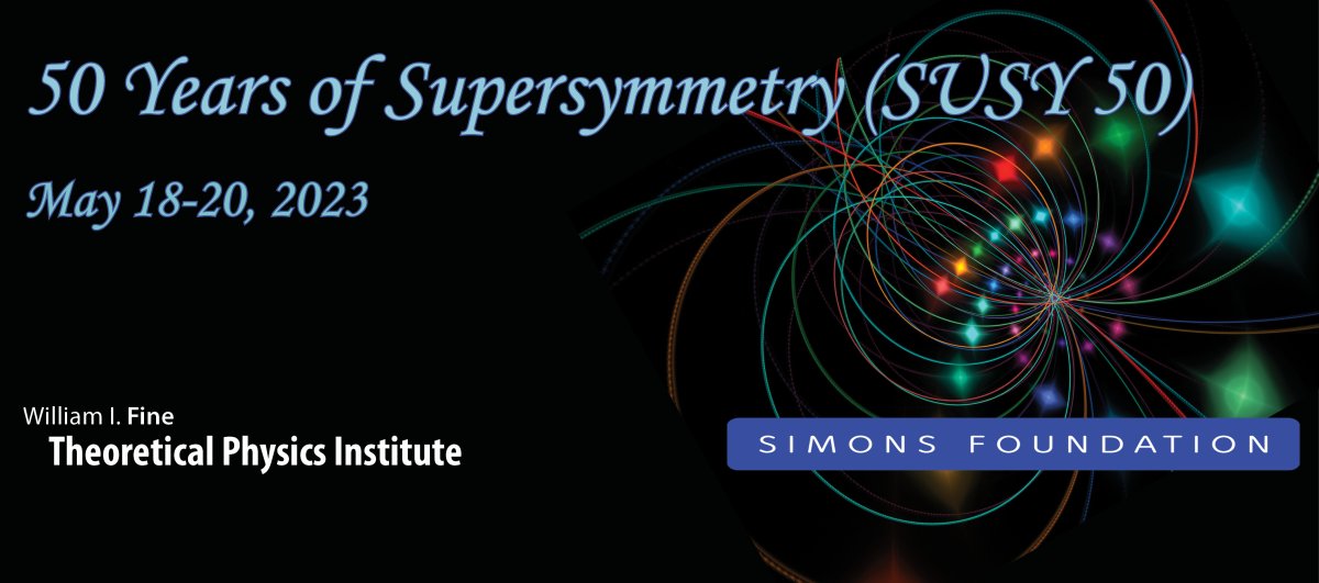Supersymmetry loops on black background workshop banner