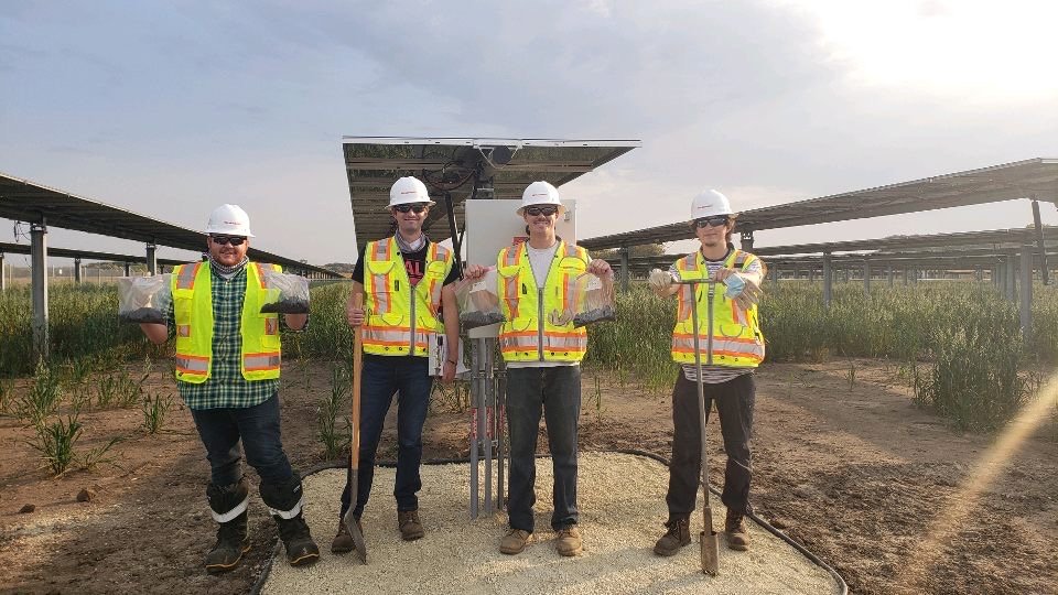 students visit solar site