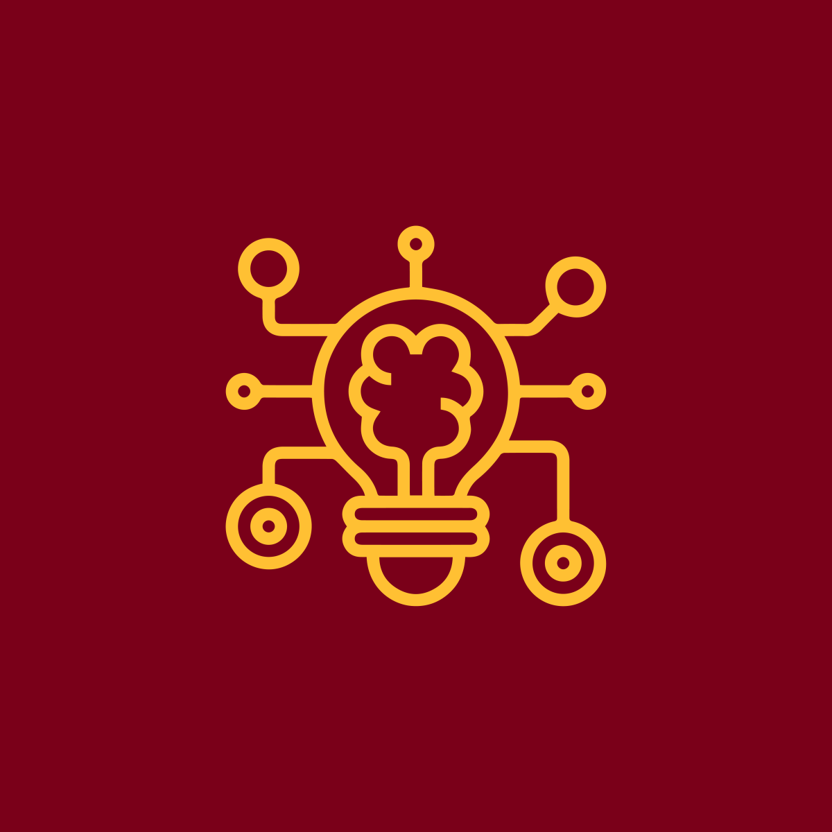 lightbulb with brain icon