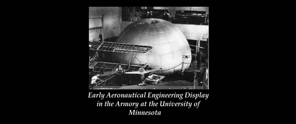Early Aeronautical Engineering Display in the Armory at the University of Minnesota