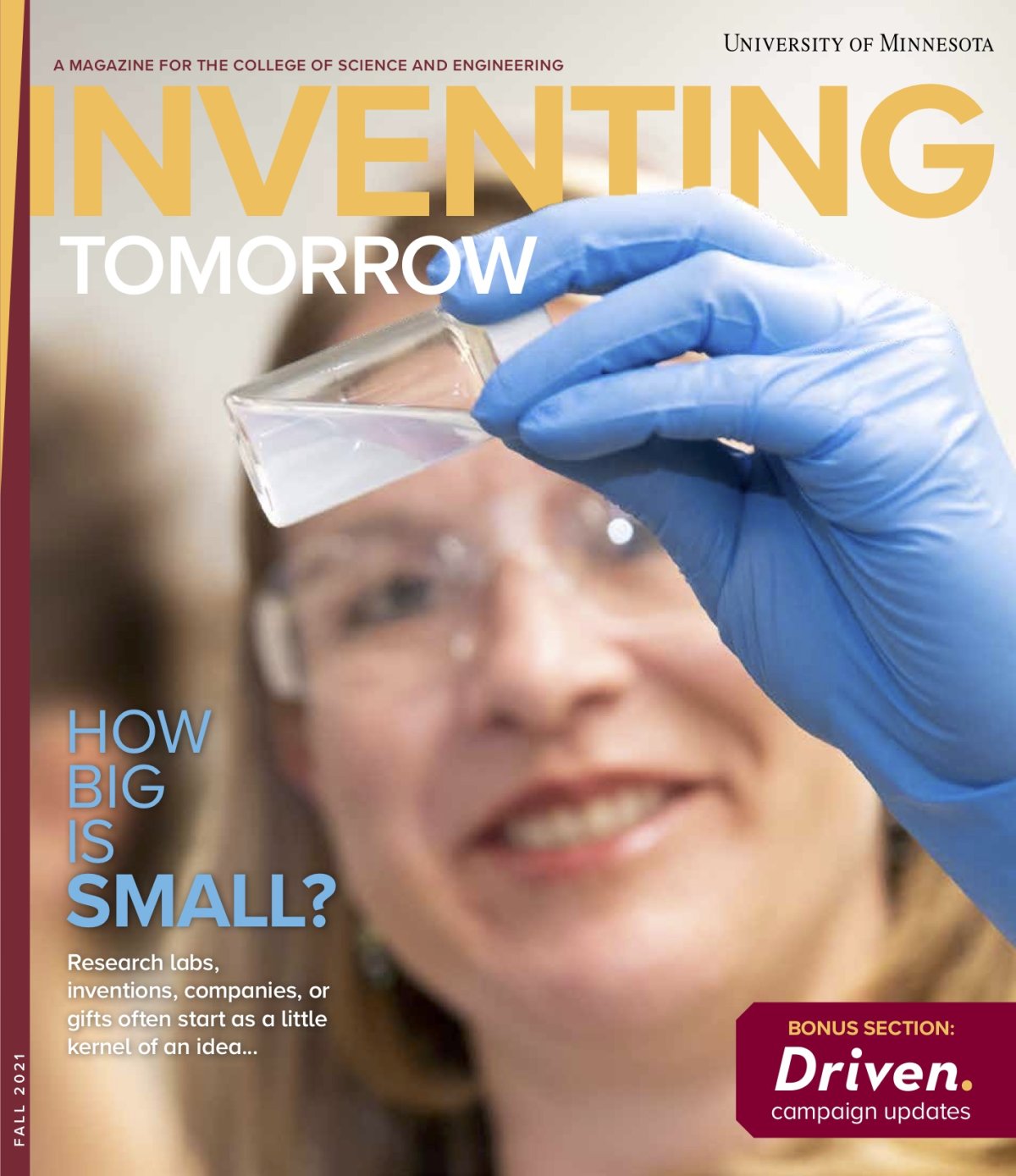 Fall 2021 Inventing Tomorrow magazine cover