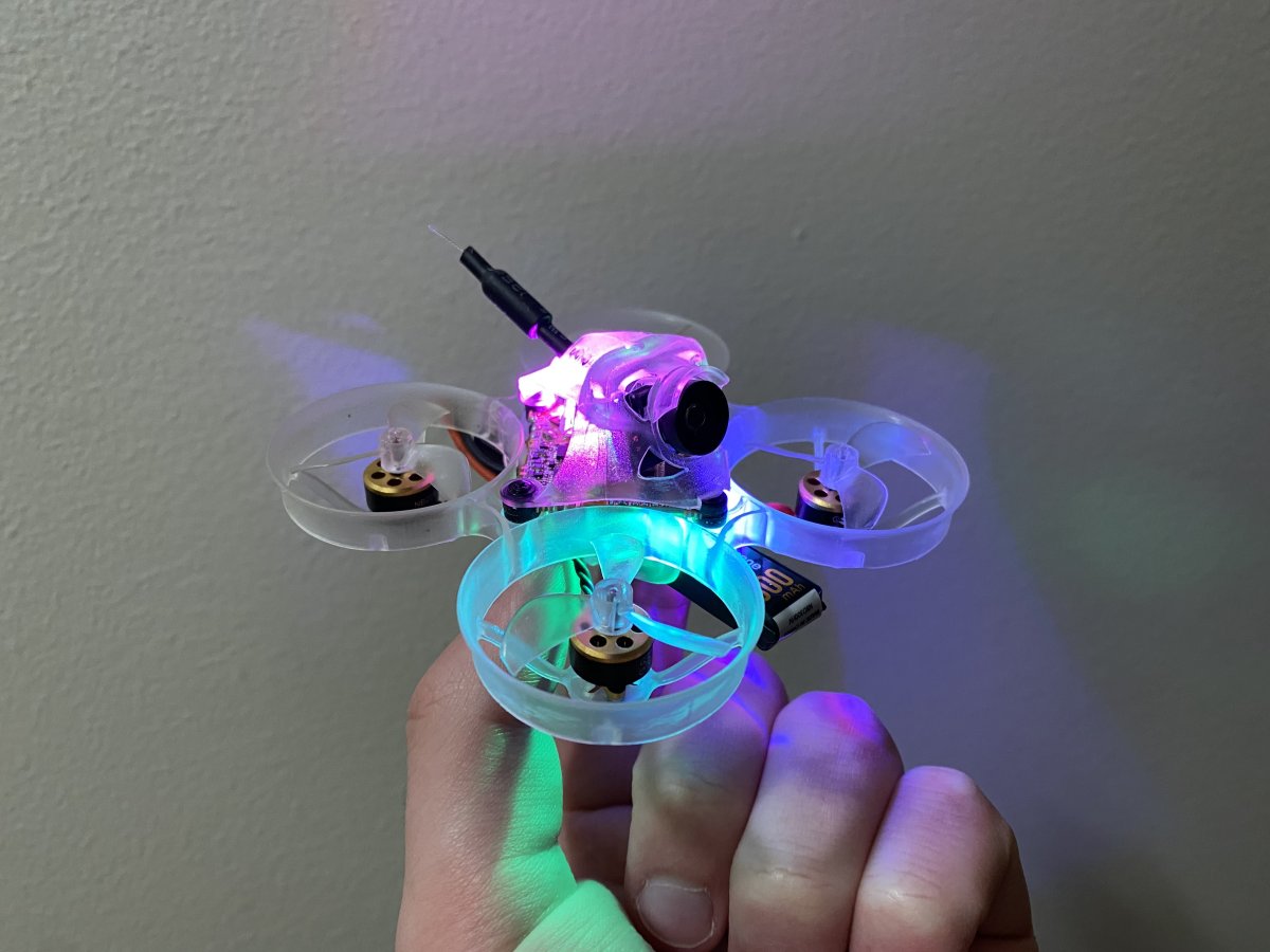 Small Drone being held in a hand