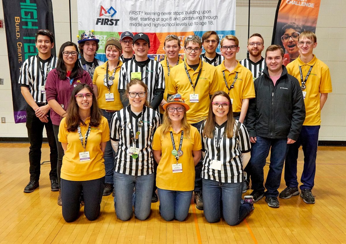 Members of UMN Robotics volunteering at a FIRST Tech Challenge competition