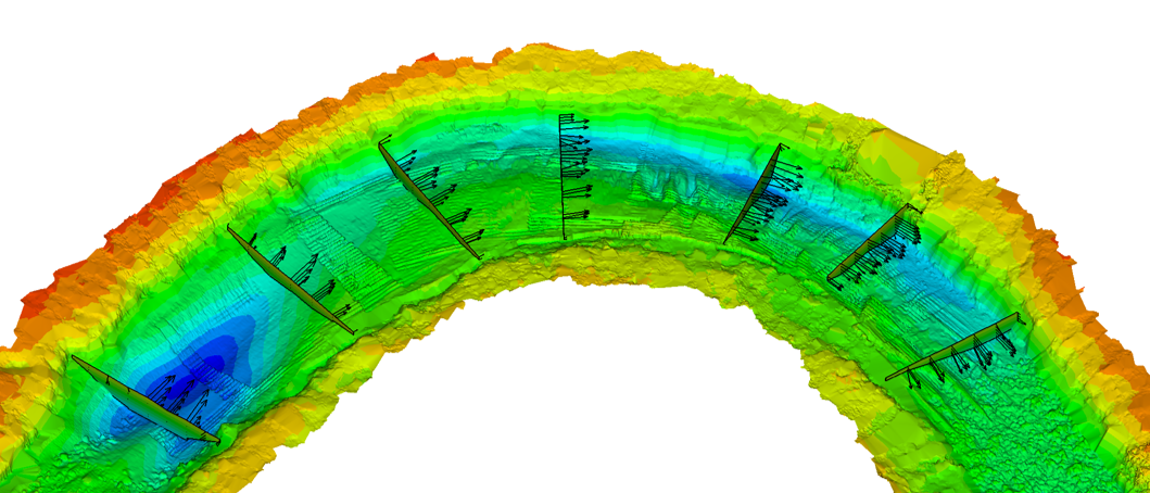 Topographic scan of the OSL middle meander