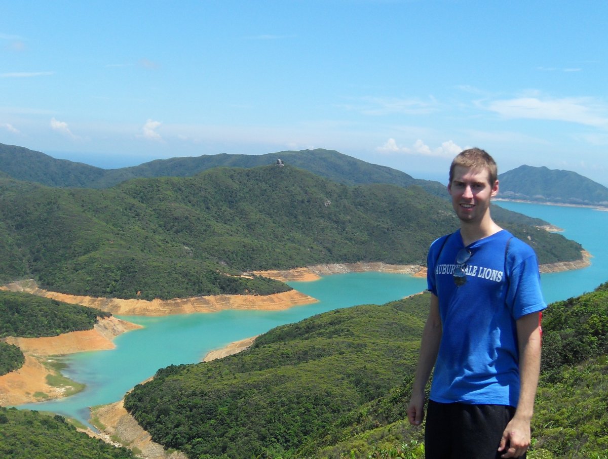 CSE student on a hike in Hong Kong