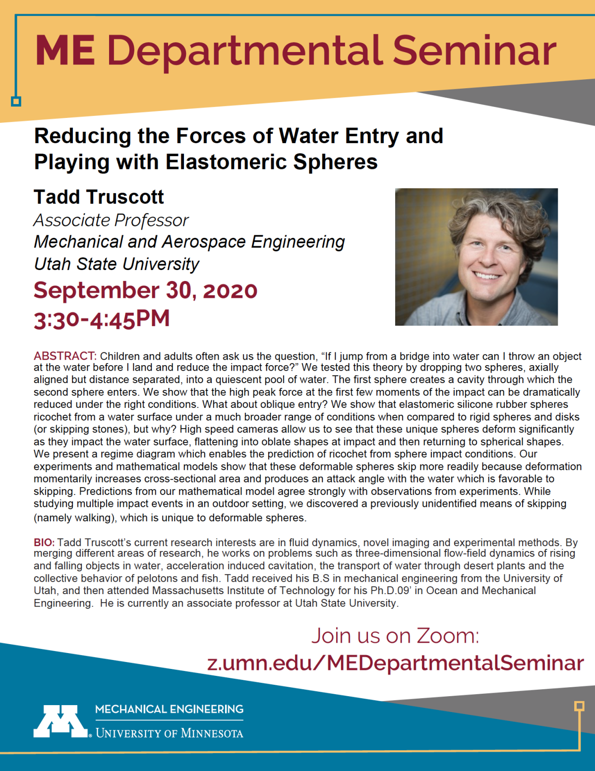 Tadd Truscott departmental seminar flyer