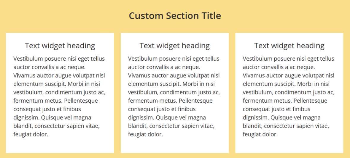 Section Widget Color Example