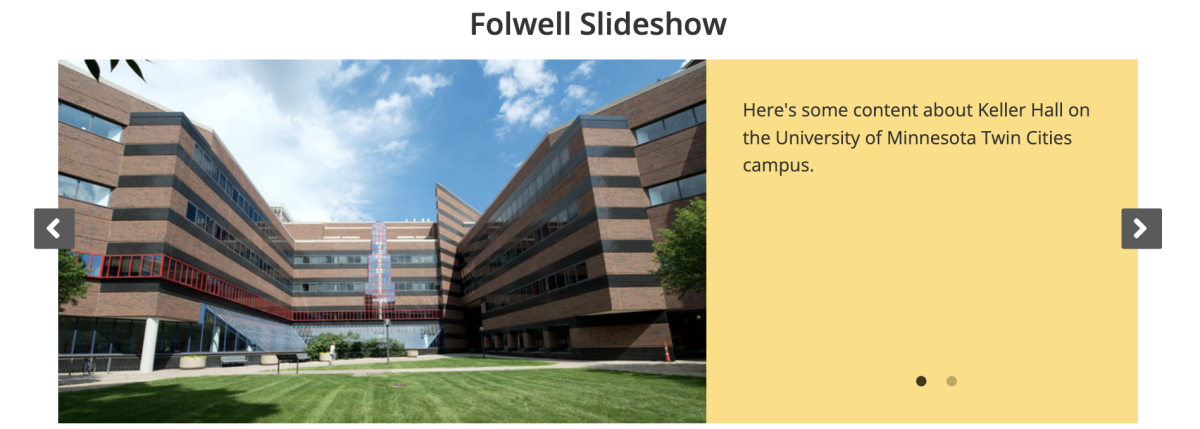 Example of a Folwell Slideshow