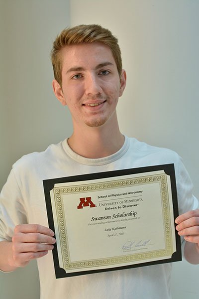 Luke Kathmann, Swanson Scholarship recipient