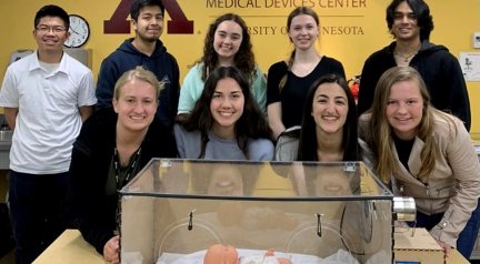 Design competition teammates when they made a low-cost neonatal incubator