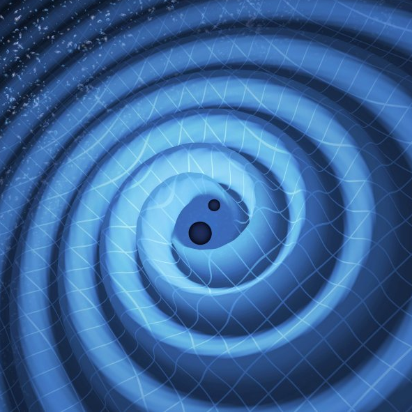 Artist's depiction of gravitational waves